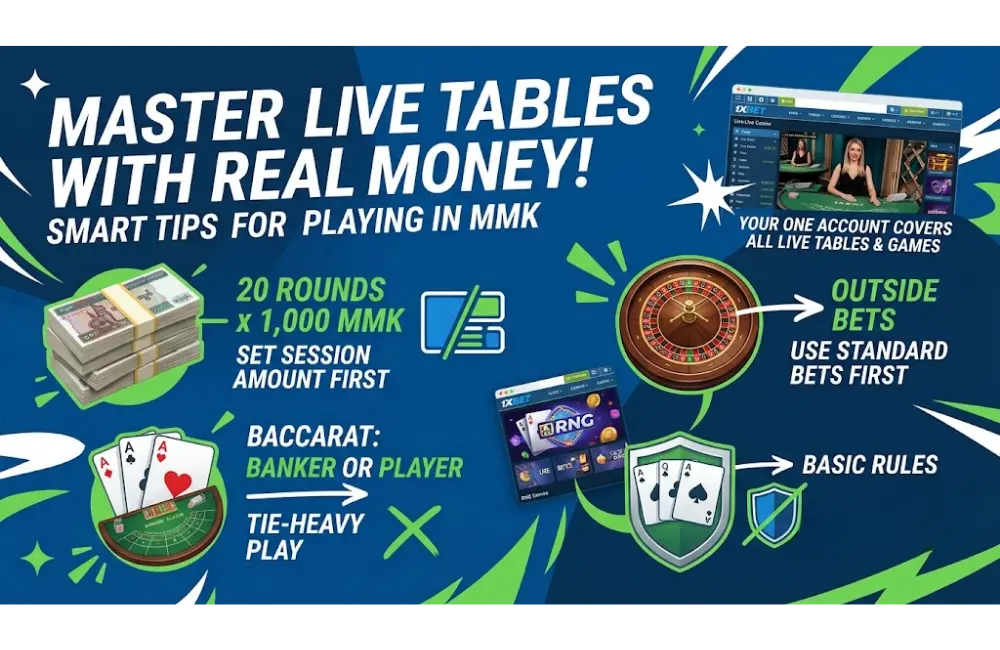 Tips for using real money at live tables